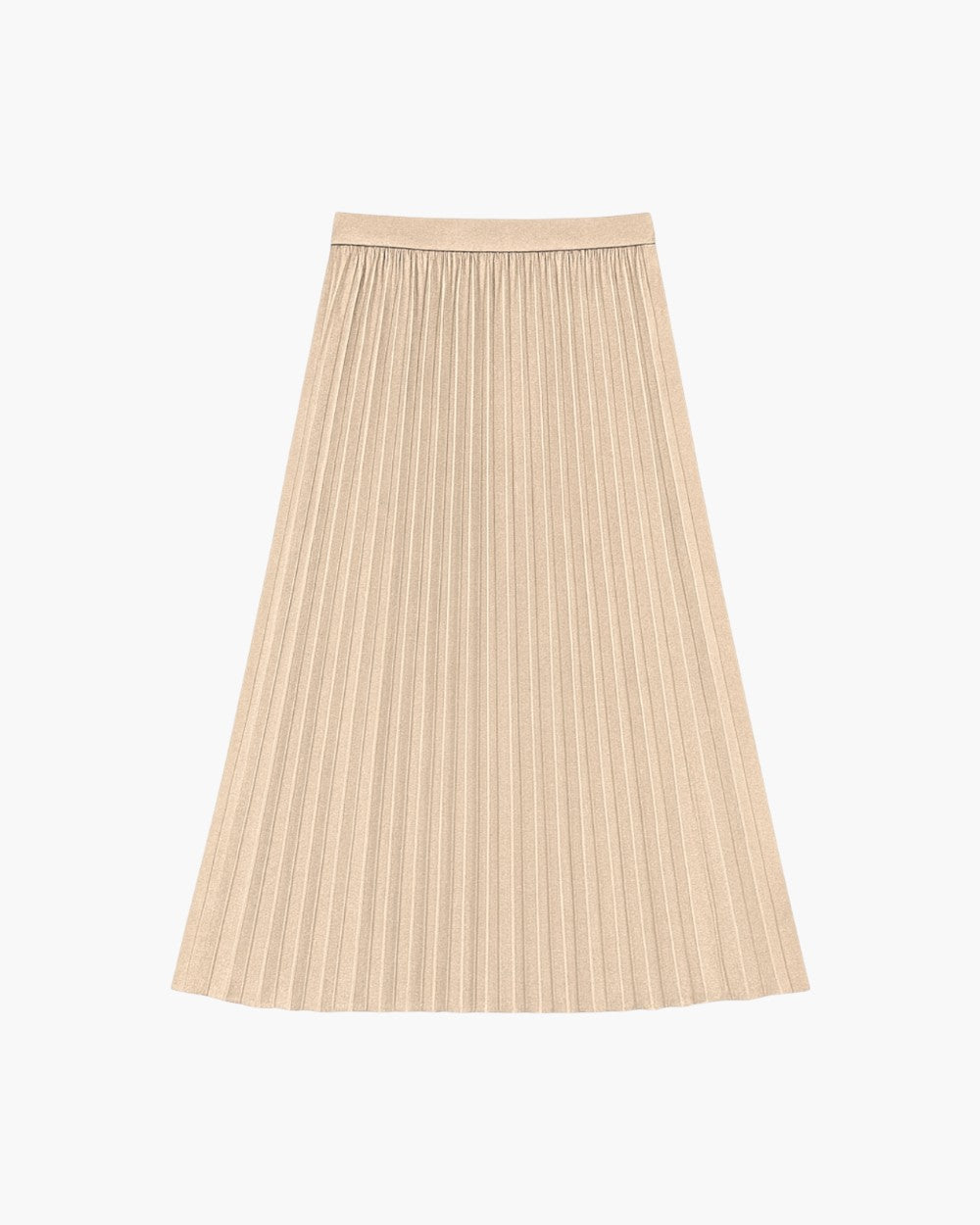 Flowy Pleated Maxi Skirt with Elastic Waistband