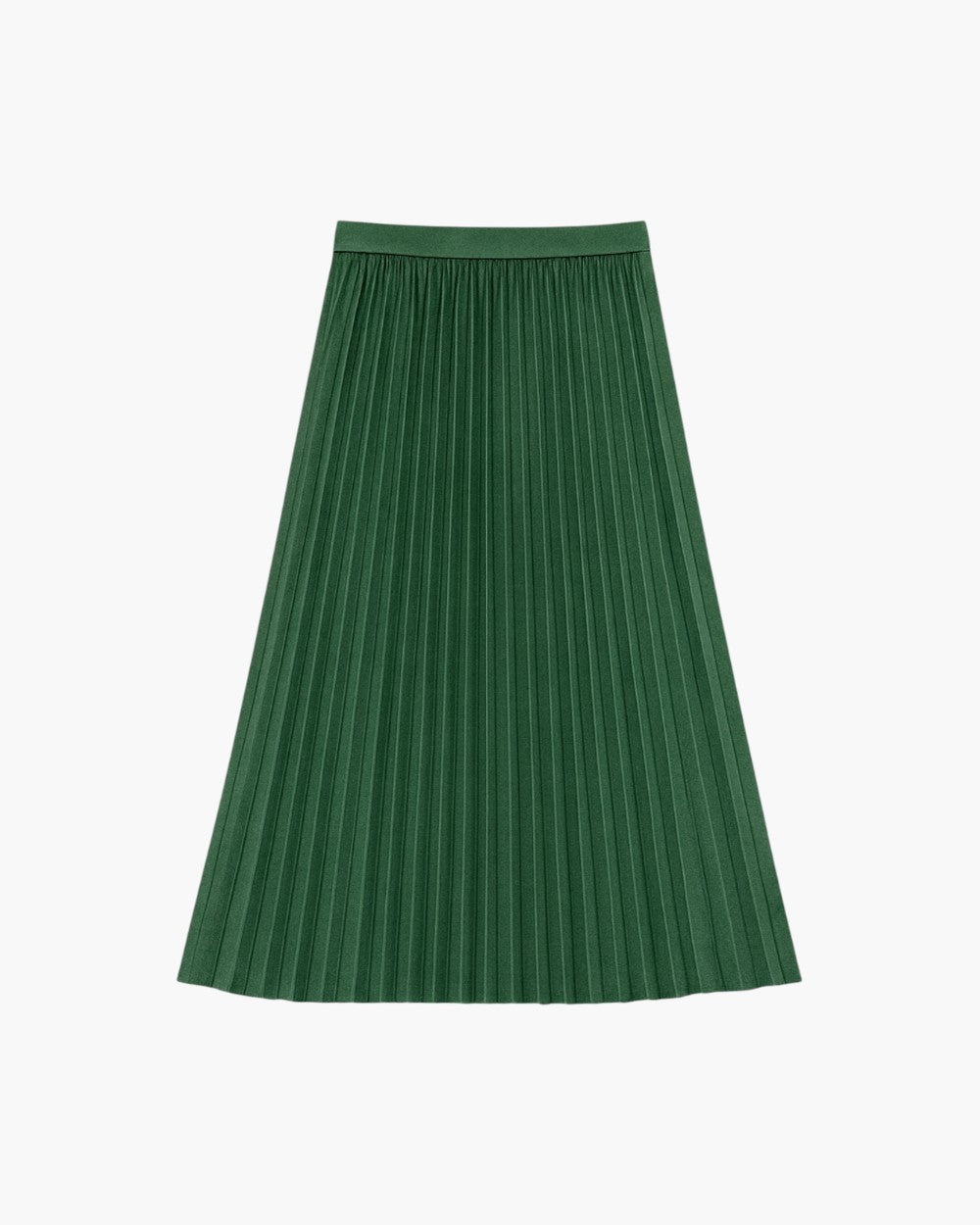Flowy Pleated Maxi Skirt with Elastic Waistband