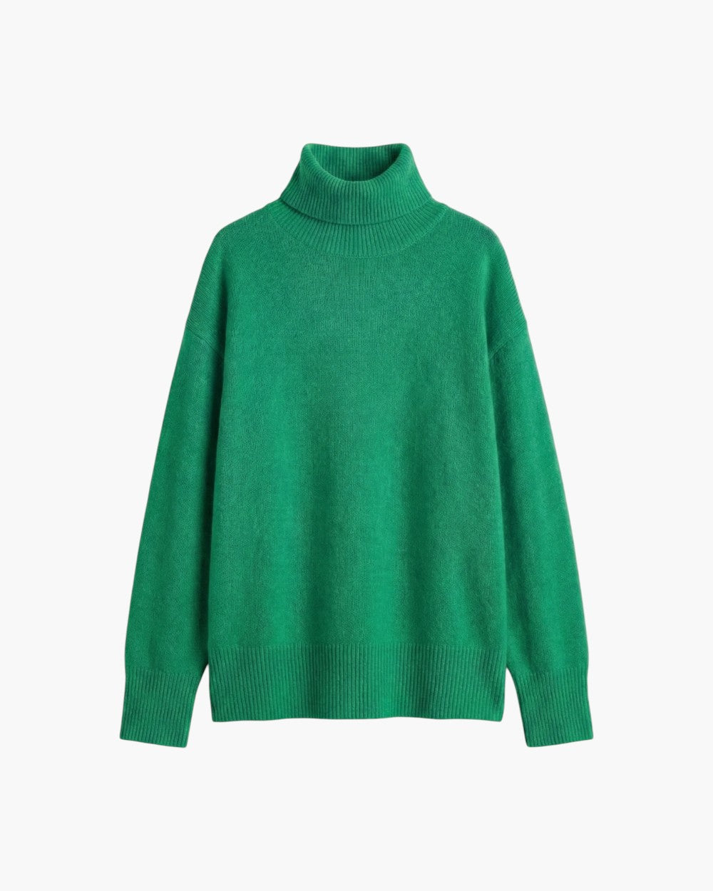 Relaxed Fit Turtleneck Sweater with Drop Shoulder
