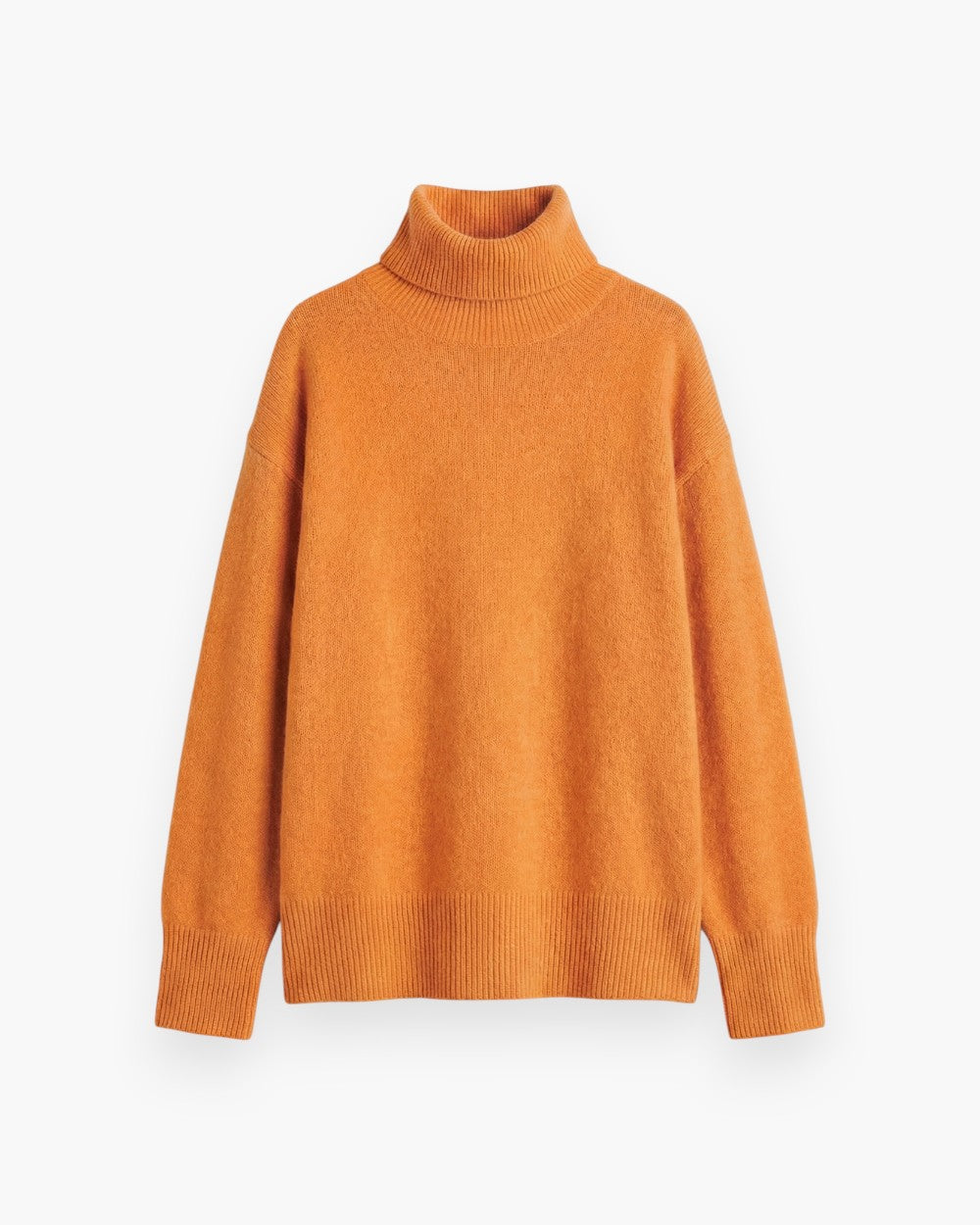 Relaxed Fit Turtleneck Sweater with Drop Shoulder