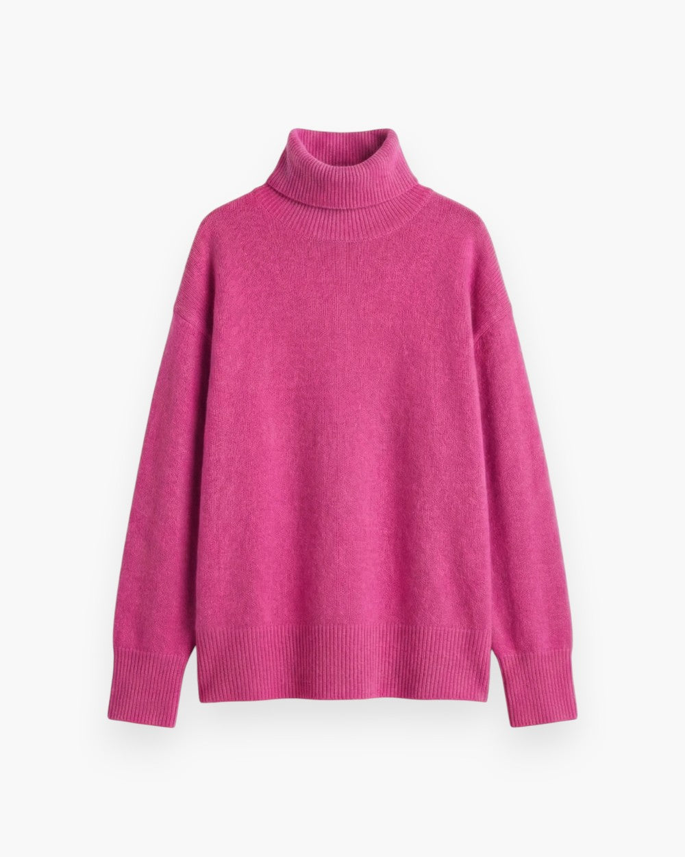 Relaxed Fit Turtleneck Sweater with Drop Shoulder