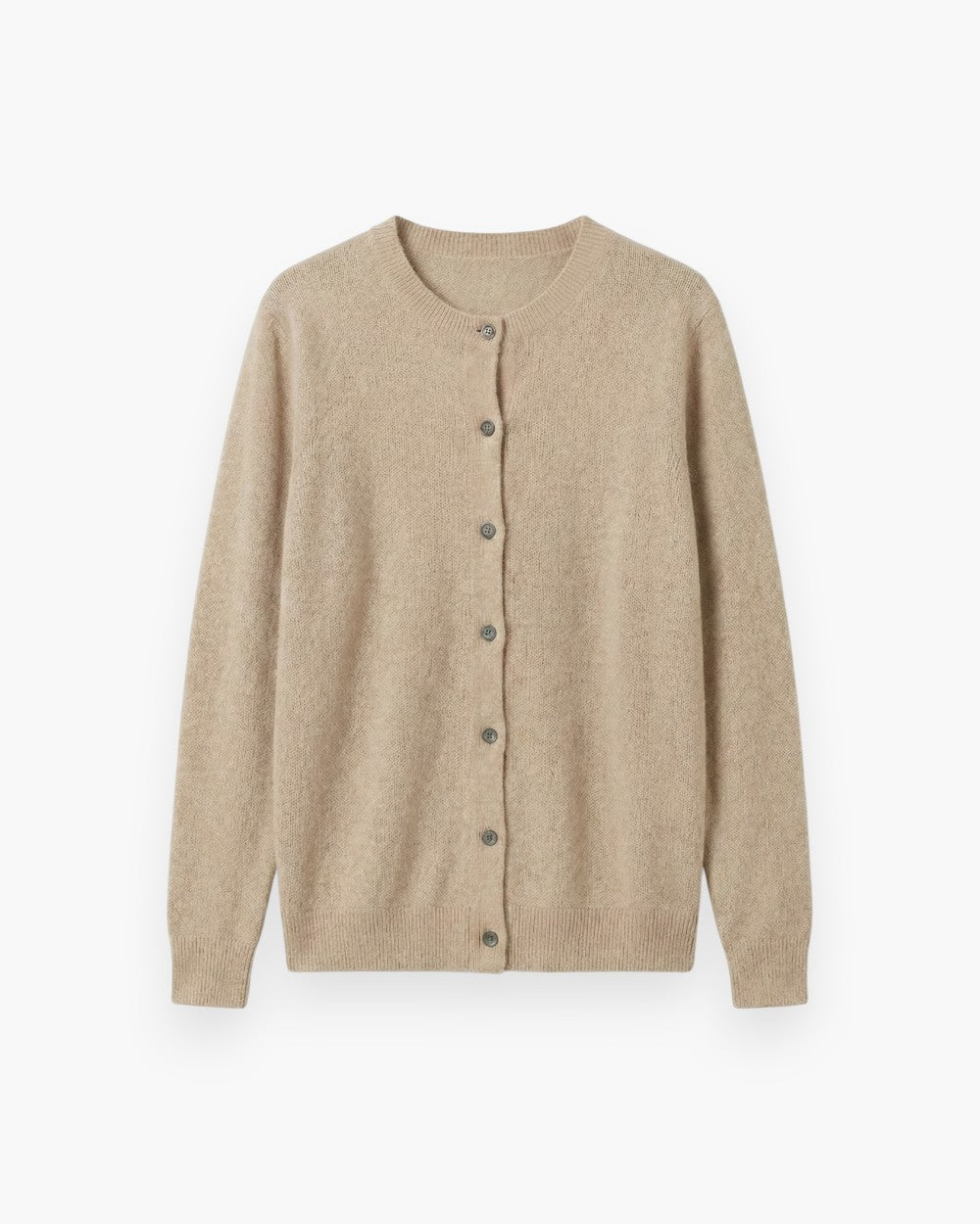 Button-Front Wool Cardigan
